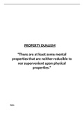 Property dualism (a* alevel philosophy)