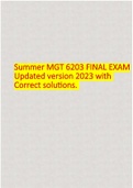 MGT 6203 FINAL EXAM Updated version 2023 with Correct solutions. 
