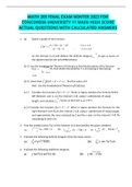 MATH 205 FINAL EXAM WINTER 2023 FOR CONCORDIA UNIVERSITY 11 MAIN HIGH SCORE ACTUAL QUESTIONS WITH CALCULATED ANSWERS 