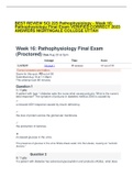 Exam (elaborations) SCI 225 Pathophysiology - Wk 16: Pathophysiology Final Exam With Correct Answers 2023