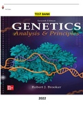 Test Bank - Genetics-Analysis and Principles 7Ed.by Robert Brooker.  Complete, Elaborated and Latest Test Bank. ALL Chapters(1-29) Included |405| Pages - Questions & Answers. Updated for 2023. Pass Genetics-Analysis and Principles
