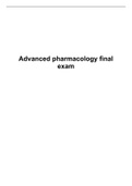 advanced pharmacology final exam