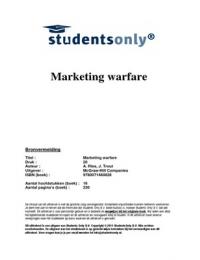 Samenvatting Marketing warfare