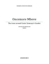 The issue around Caster Semenyaâ€™s Gender