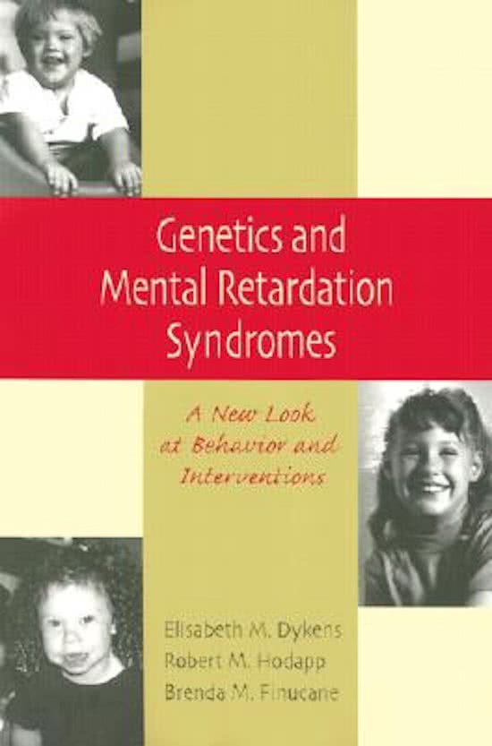 Genetics and Mental Retardation Syndromes