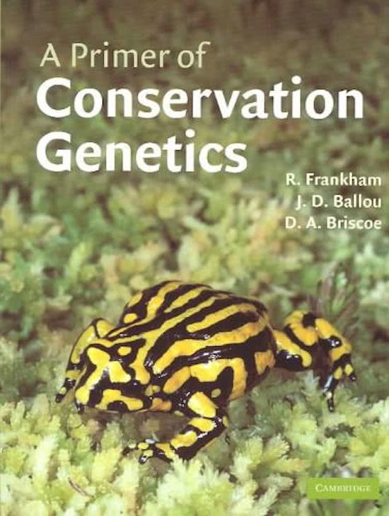 ABG51806 wildlife conservation genetics summary of both the literature and lecture notes