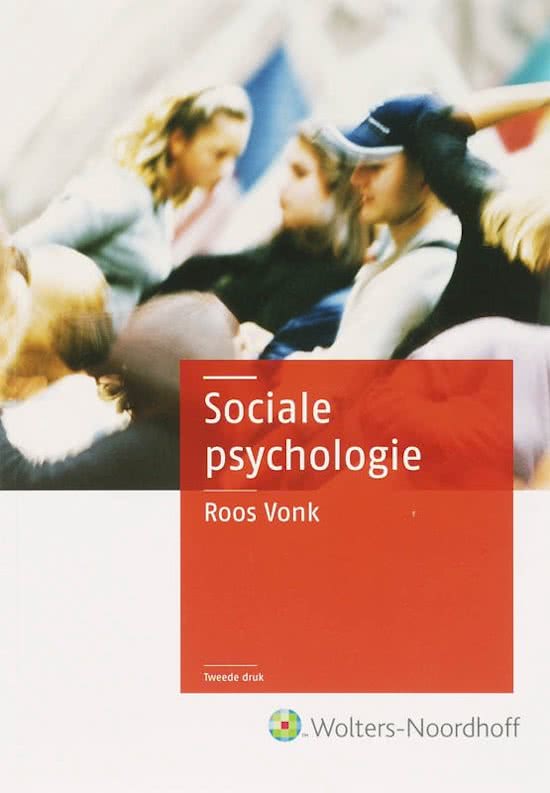 Samenvatting Sociale psychologie van Roos Vonk