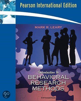 Book Experimental Research (Leary 2012) - CH 3, 9, 10, 11, 12, 13