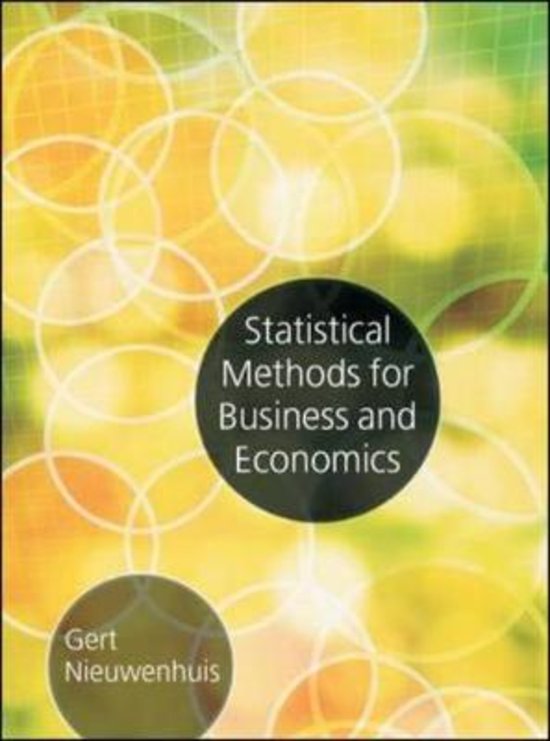 Statistical Methods for Business and economics summary - Tilburg university - Economics