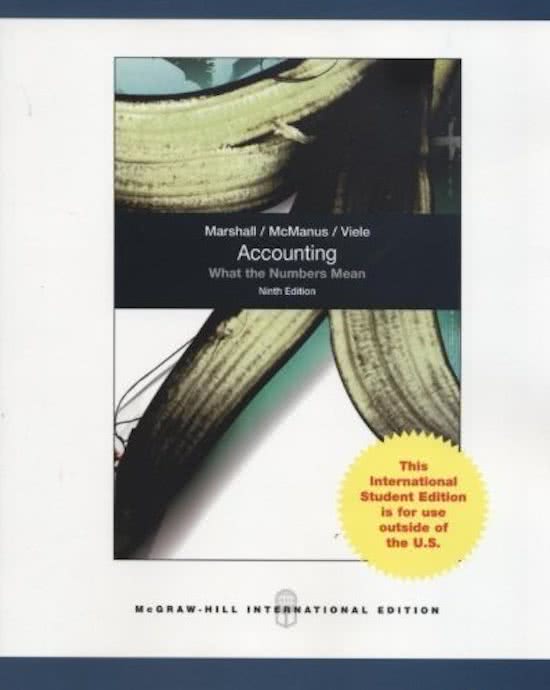 Summary of the book 'Accounting' by Marshall, McManus & Viele