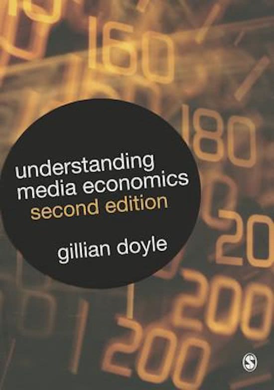 Samenvatting + lesnotities media-economie en mediastructuren (15/20 in eerste zit) 