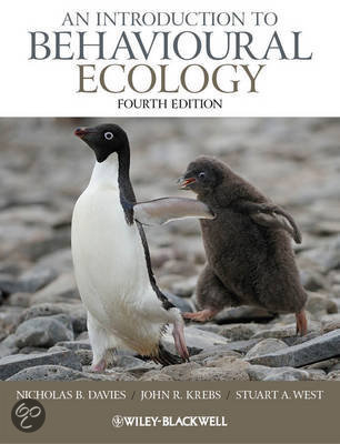 ‘’An introduction to behavioural ecology’’ Chapter 1 & 2 