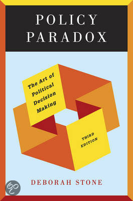 Samenvatting Policy Paradox, ISBN: 9780393912722  Bestuur en beleid (USG5010)