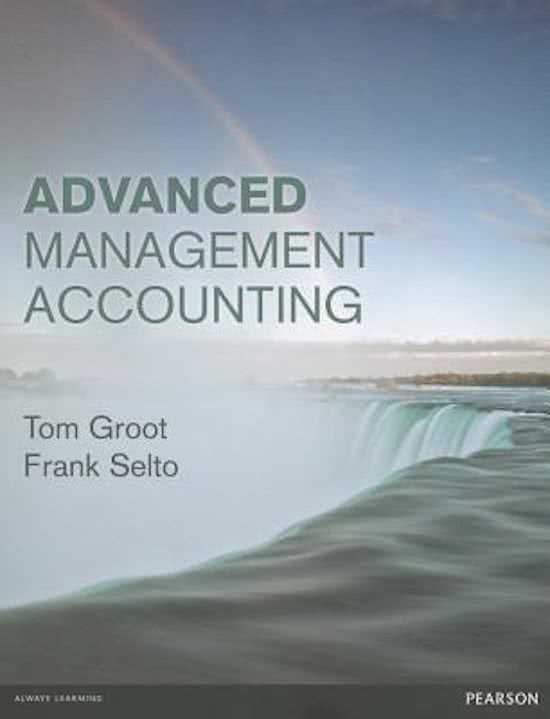 Summary advanced management accounting
