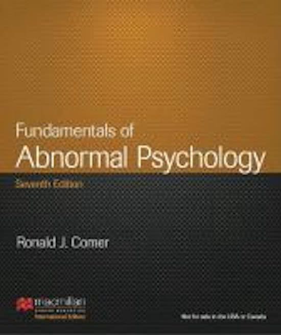 Psychopathology Summary 7th edition English