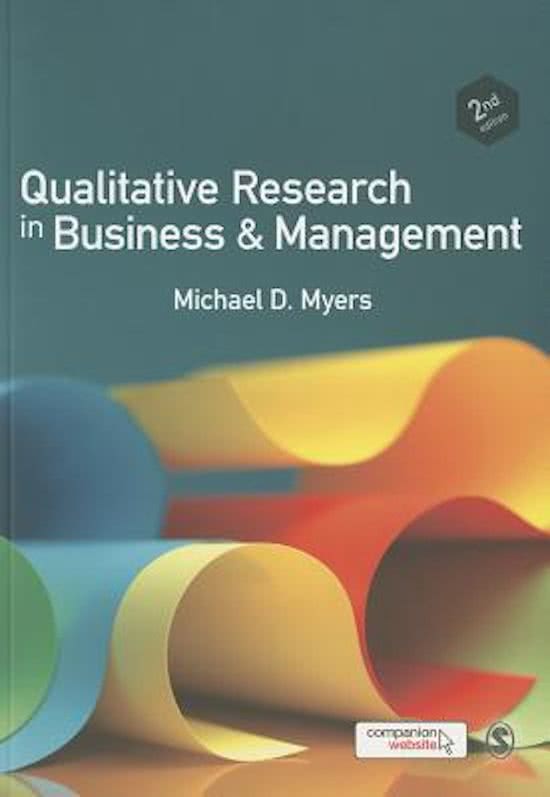 Samenvatting Qualitative Research in Business & Management