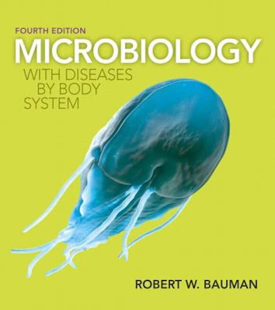 Test Bank for Microbiology with Diseases by Body System 4th Edition Bauman  / All Chapters 1-25 / Full Complete 2022 - 2023