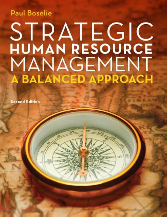 Samenvatting Strategic Human Resource Management 2e druk (BCU008A), ISBN: 9780077145620 Inclusief relevante college aantekeningen