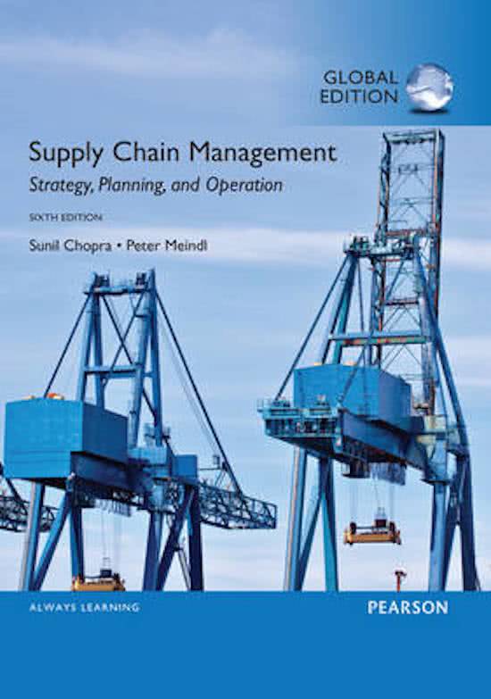 Test questions - Advanced Supply Chain Management
