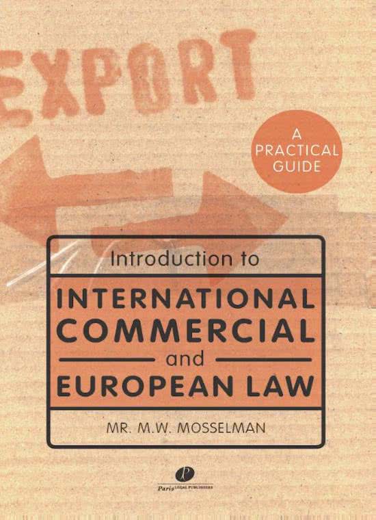 Law II: International Commercial Law: summaries book