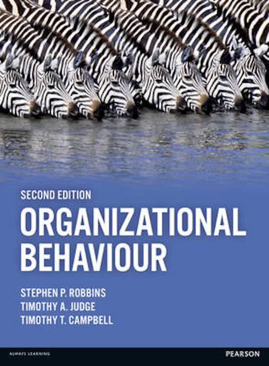 Organizational Behaviour second edition Robbins Judge Campbell summary (whole book)